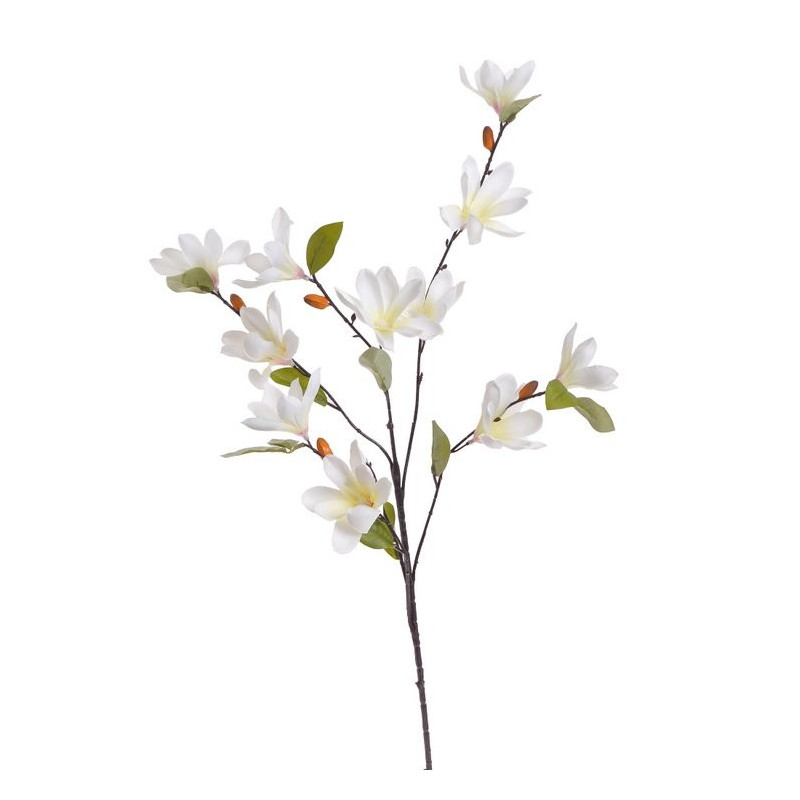 Gałązka kwitnącej magnolii 88 cm- sztuczna roślina