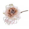 Róża koronkowa z klipem 11 cm
