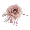 Róża koronkowa z klipem 11 cm