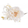 Róża koronkowa z klipem 11 cm