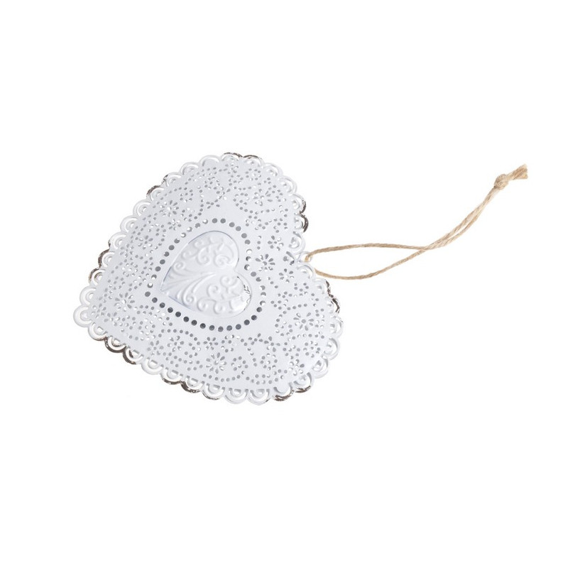 Serce 12 cm - zawieszka metalowa