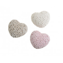 Serce z kwiatami 5 cm 3 KOLORY