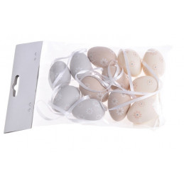 Pisanki 4 cm, 12szt-paczka CR-BR-GREY