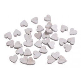 Serduszka biało-szare  2,5cm, 36szt-paczka