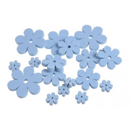 Kwiatki niebieskie mix 7-2,5 cm, 18szt-paczka