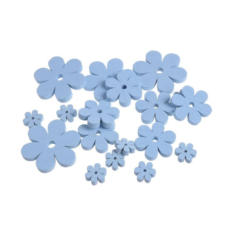 Kwiatki niebieskie mix 7-2,5 cm, 18szt-paczka