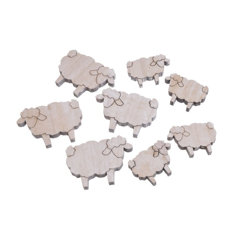 Baranki biało-szare mix 7-5 cm, 8 szt-paczka