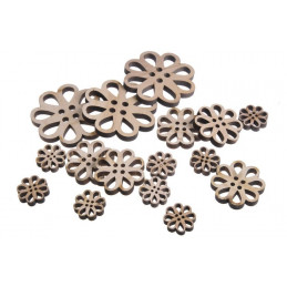 Kwiatki naturalne mix 8,5-3 cm,16 szt-paczka