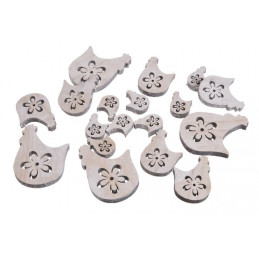 Kurki biało-szare mix 7-3 cm, 18 szt-paczka