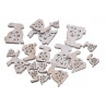 Zajączki biało-szare mix 7-3 cm, 18 szt-paczka