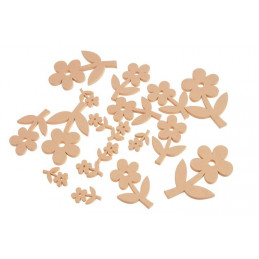 Kwiatki wykrawane mix 8,5-3 cm, 18 szt-paczka MIX KOLORÓW