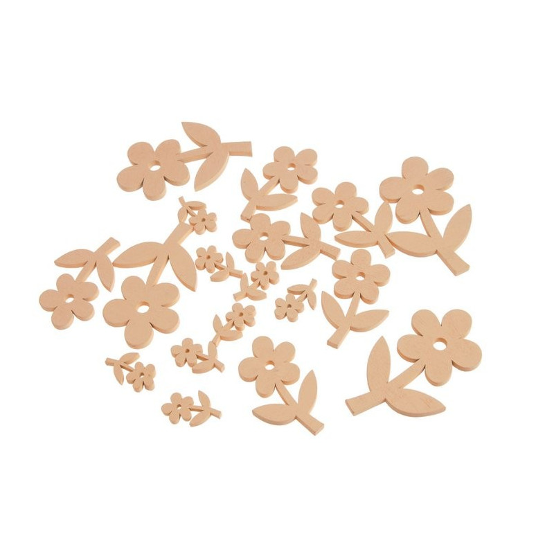 Kwiatki wykrawane mix 8,5-3 cm, 18 szt-paczka MIX KOLORÓW