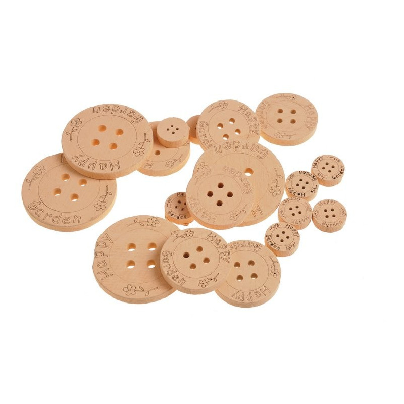 Guziki białe mix  7-2,5 cm, 18 szt-paczka MIX KOLORÓW