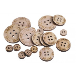 Guziki naturalne mix  7-2,5 cm, 18 szt-paczka