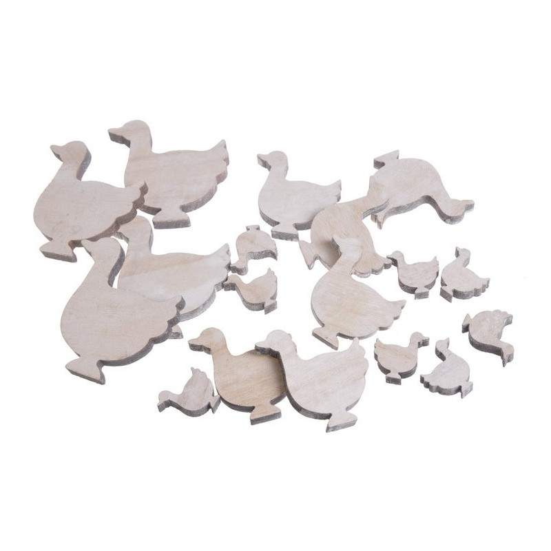 Gąski biało-szare mix 8-3 cm, 18 szt-paczka