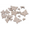 Motylki beżowe mix 7-2,5 cm, 18 szt-paczka