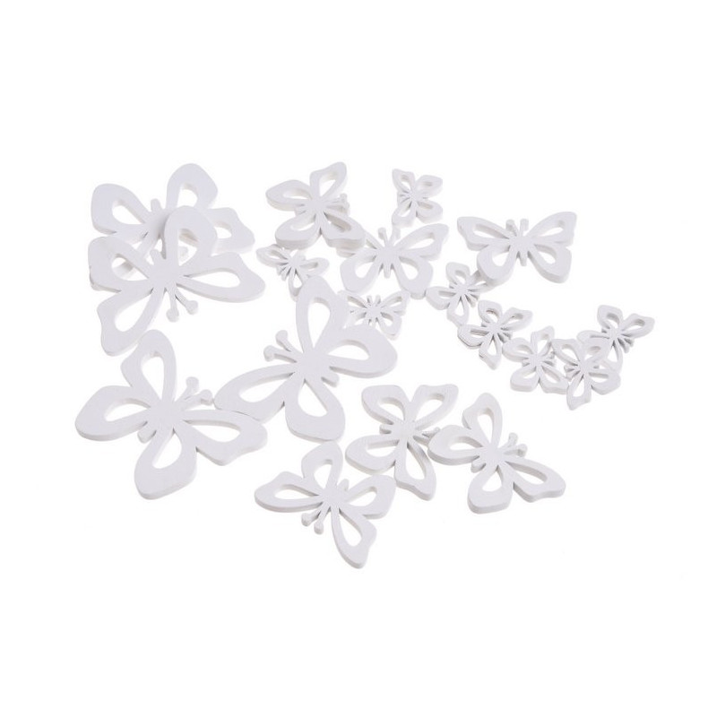 Motylki wykrawane mix pacz 7-3 cm, 18 szt-paczka MIX KOLORÓW