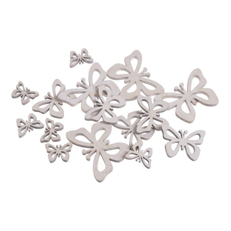 Motylki wykrawane mix pacz 7-3 cm, 18 szt-paczka MIX KOLORÓW