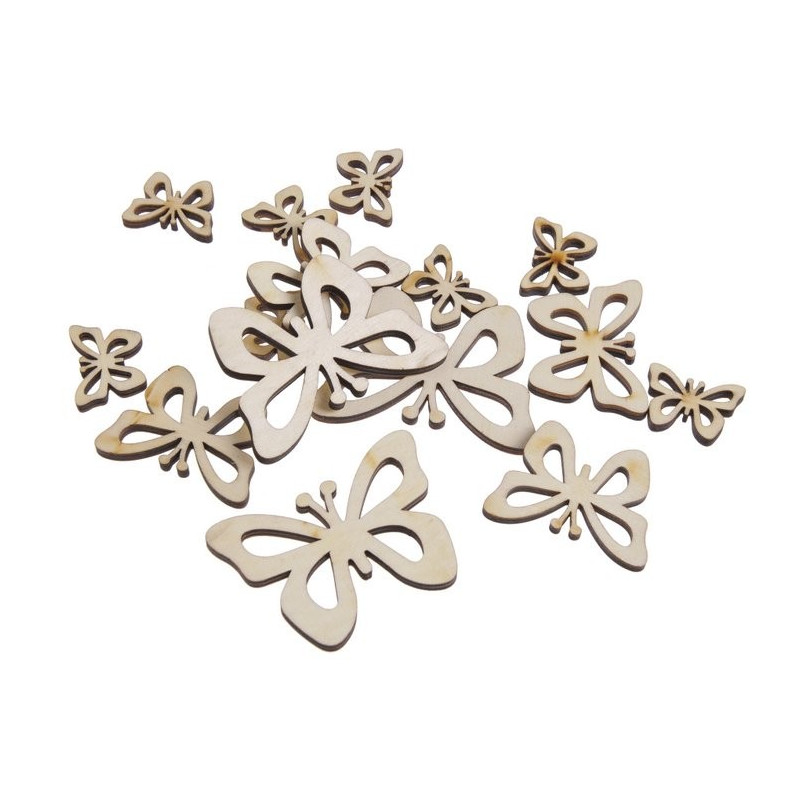 Motylki wykrawane mix pacz 7-3 cm, 18 szt-paczka MIX KOLORÓW