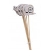 Pik ślimaczki biało-szare 30-6 cm, 6szt-paczka