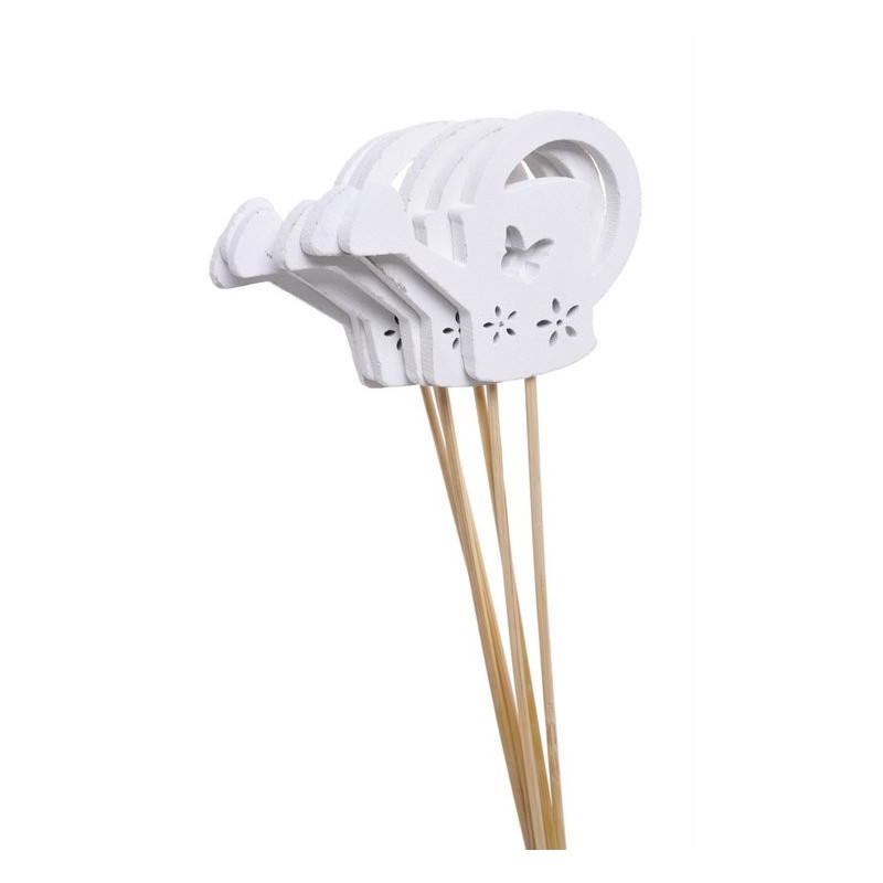 Pik konewka biała 38-9 cm, 6 szt-paczka