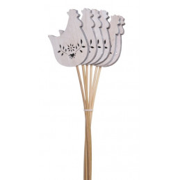 Kurki piki białe / white wash 38-8 cm 6sztuk/paczka
