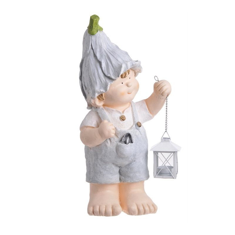 Dziecko z koszem 38 cm - osłonka - ceramika