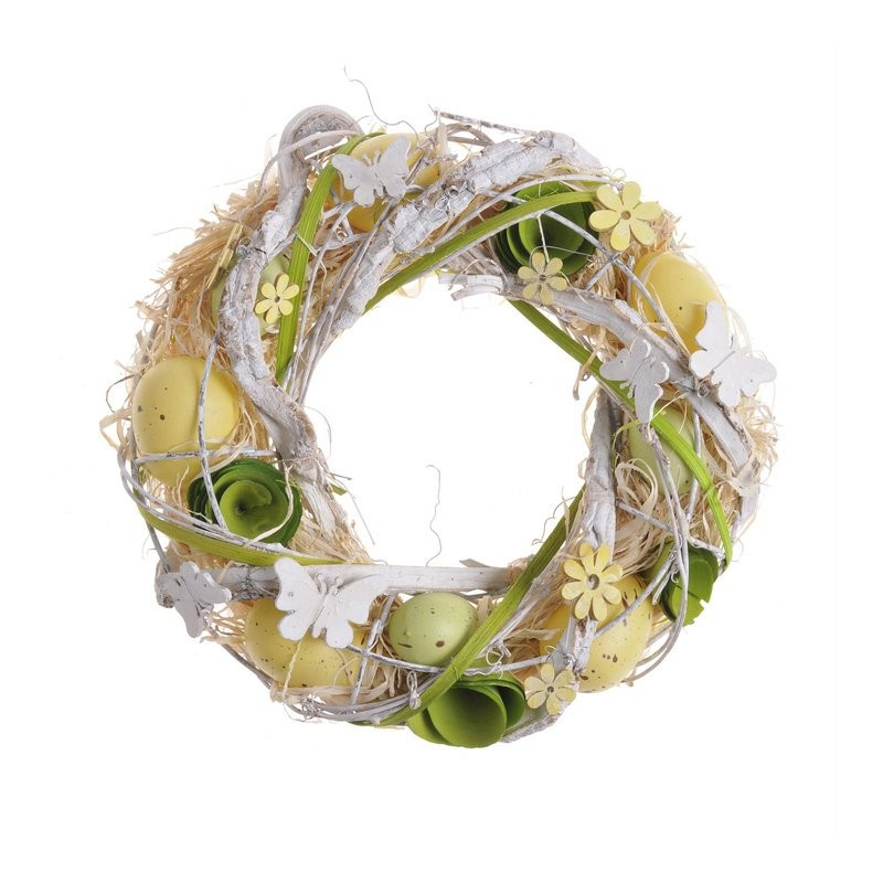Wianek z jajkami 24 cm - dekoracja wiosenna