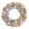 Wianek z jajkami 34 cm NAT/WHITE - dekoracja wiosenna