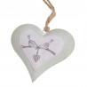 Zawieszka serce z ptaszkami na gałęzi 13 cm