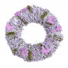 Wianek w kwiatuszki 24 cm LAVENDER - dekoracja wiosenna