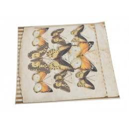 Motyl na klipie 6-9 cm, 9 szt/kpl YELLOW