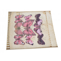 Motyl na klipie 6-10 cm, 9 szt/kpl PURPLE