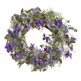 Wianek wiosenny 50 cm PURPLE-LAV - dekoracja wiosenna