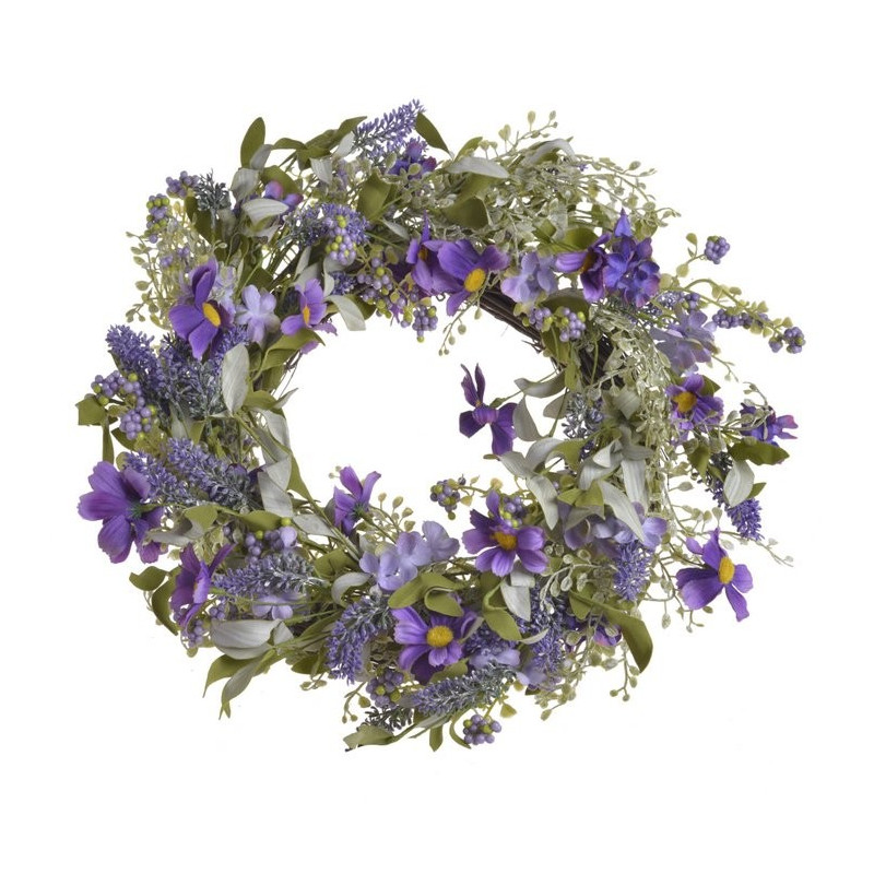Wianek wiosenny 50 cm PURPLE-LAV - dekoracja wiosenna