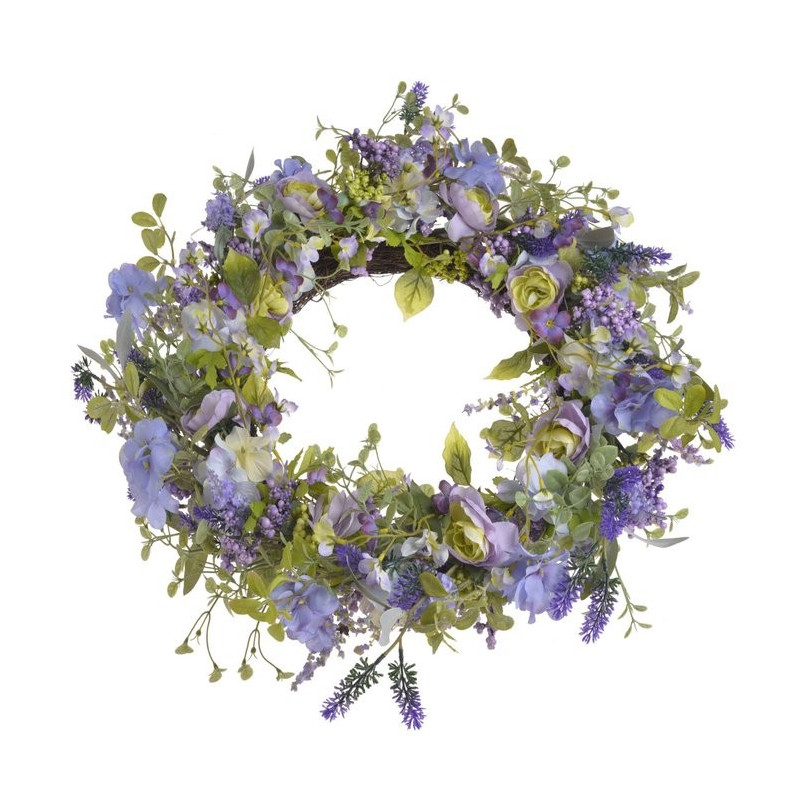 Wianek wiosenny 66 cm LAVEDER - dekoracja wiosenna