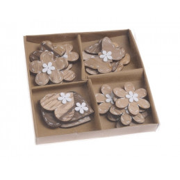 Stebnowane ozdoby 4 cm, 16szt/paczka