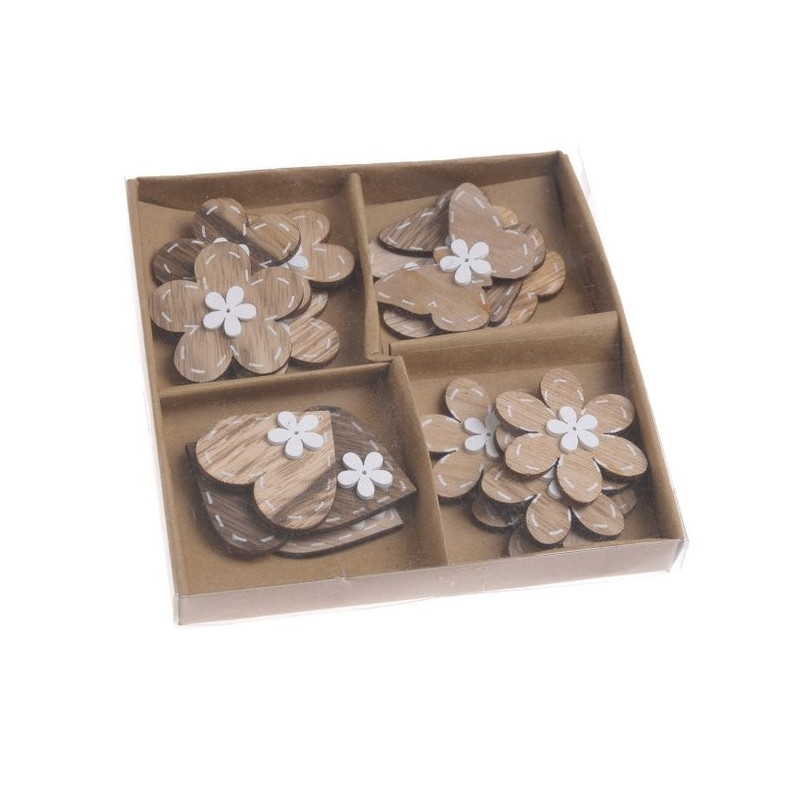 Stebnowane ozdoby 4 cm, 16szt/paczka