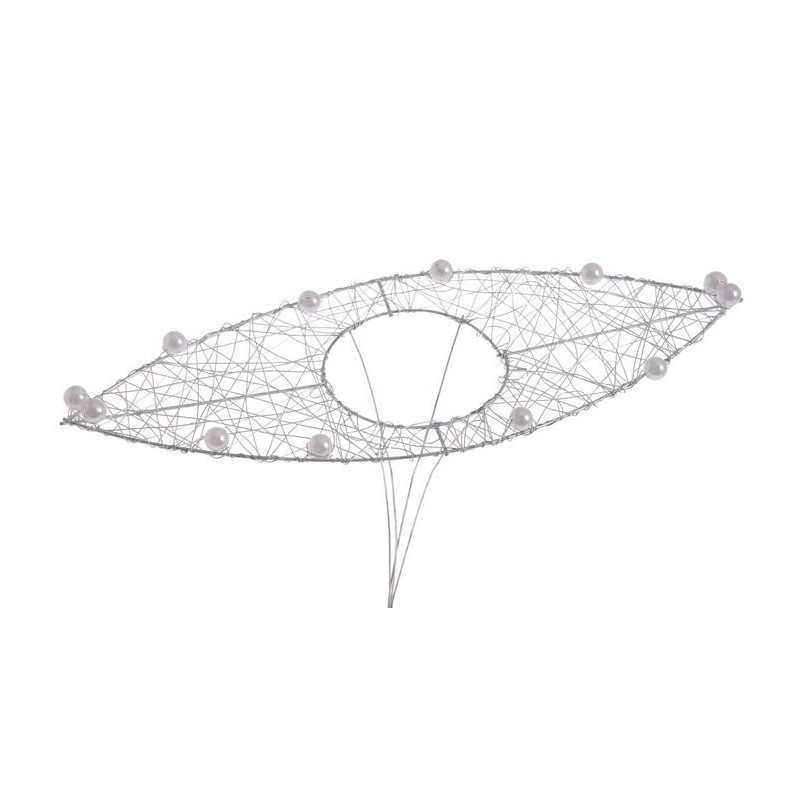 Kryza liść z perłami 28 cm