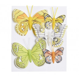 Motyl mix 8 cm - 5 cm na druciku 5szt-kp