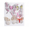 Motyl mix 8 cm-5 cm na klipie 5szt/kpl PK-WH