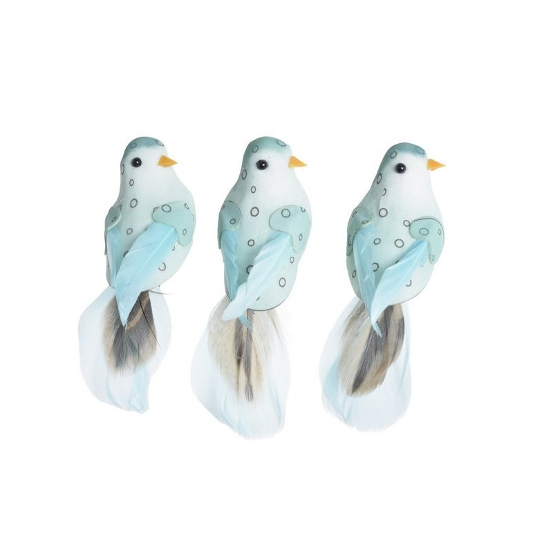 Ptaszek 12,5 cm na klipie 3szt/kpl