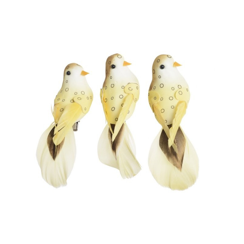 Ptaszek 12,5 cm na klipie 3szt/kpl