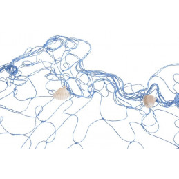 Dekoracyjna sieć rybacka z muszelkami 100 x 200 cm