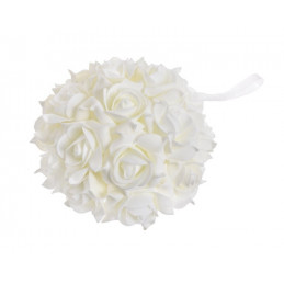 Półkula z róż piankowych -zawieszka 20 cm