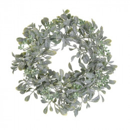 Wianek szyszki 34 cm WHITE