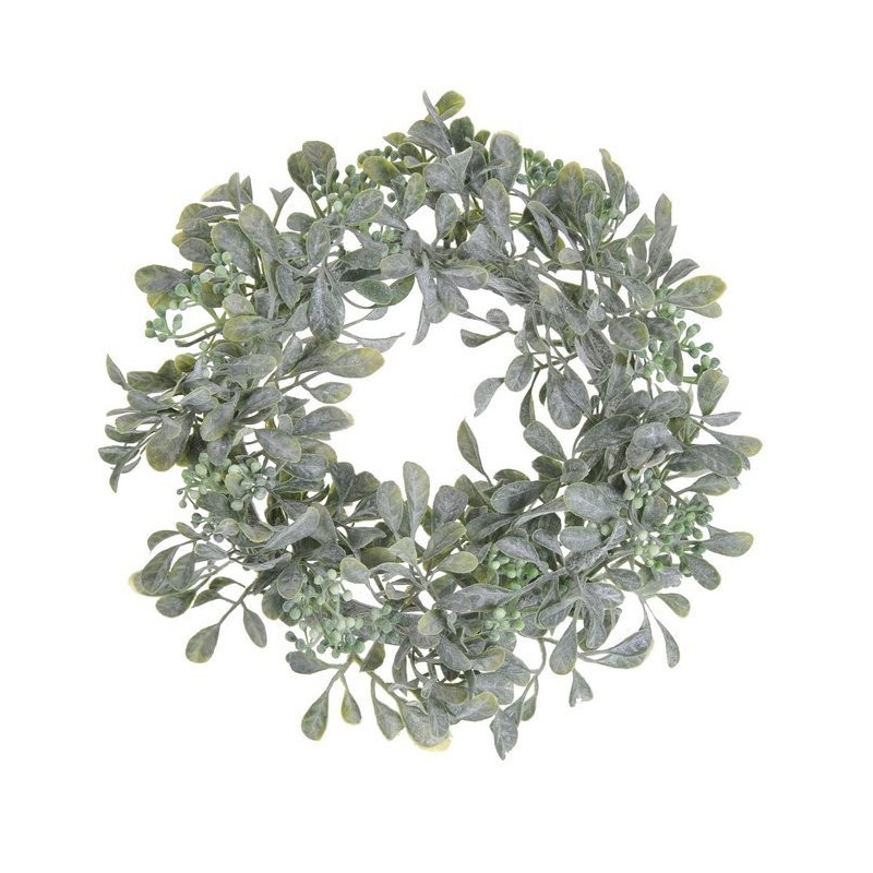 Wianek szyszki 34 cm WHITE