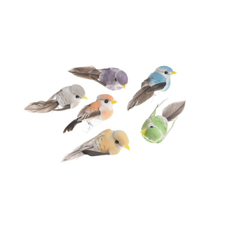 Ptaszek 6cm na klipie, 12szt-kpl