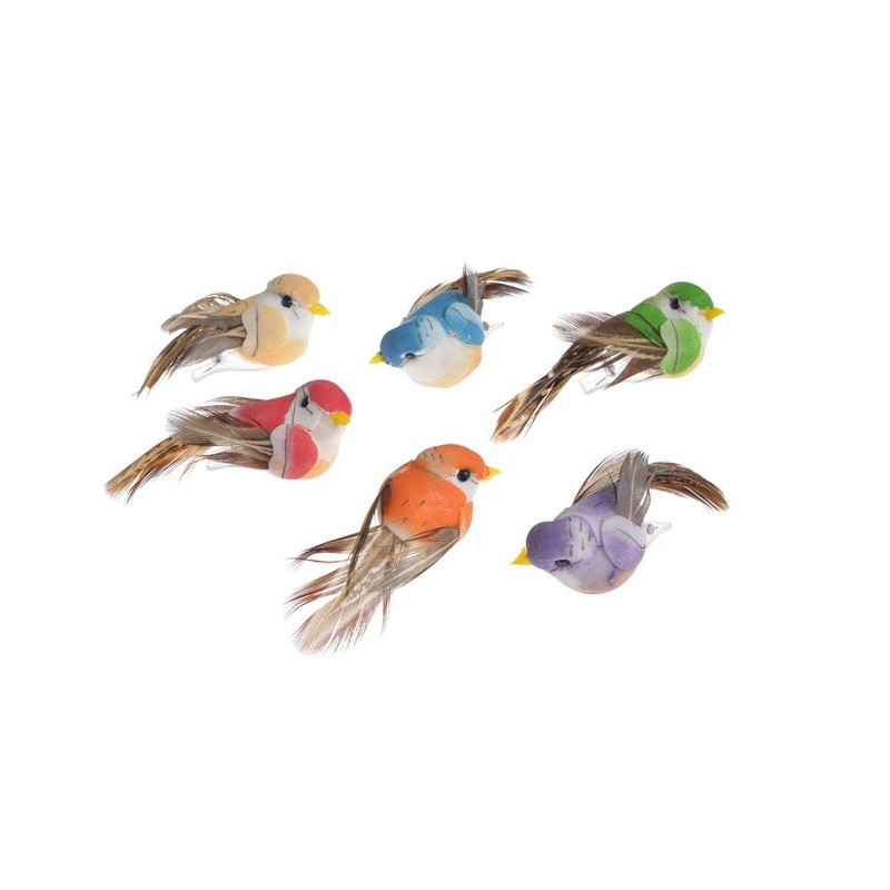 Ptaszek 6cm na klipie, 12szt-kp