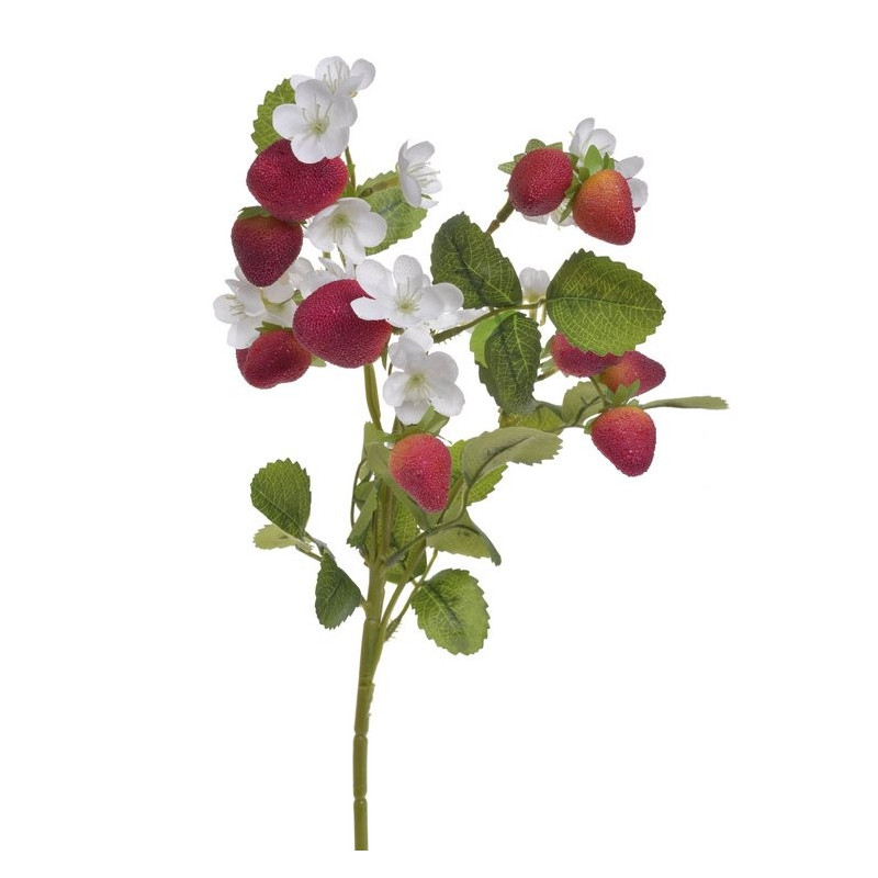 Gałązka truskawek x13, 47 cm